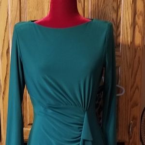 American Living emerald green fitted dress